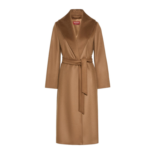 Max Mara Ardea Long Cashmere Robe Coat in Tobacco | Wool Coat | Luxury Shoes 