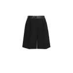 Max Mara Argento Woollen Cloth Bermuda Shorts in Black | Shorts | Luxury Shoes 