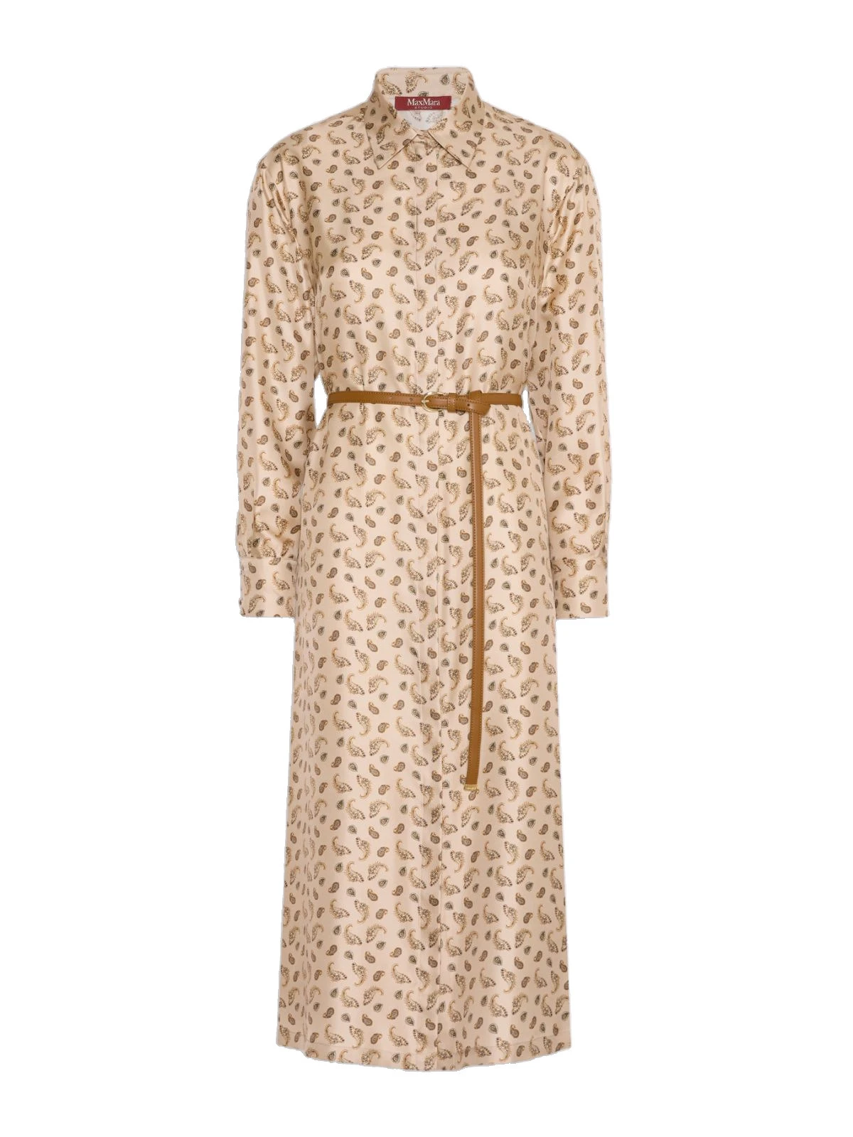 Max Mara Aris Silk Shirt Dress in Beige Max Mara Aris Silk Shirt Dress in Beige | Shirtdress | Luxury Shoes