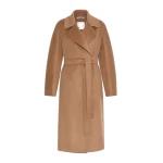 Max Mara Aris Wool, Cashmere and Angora Midi Coat in Camel | Wool Coat | Luxury Shoes 