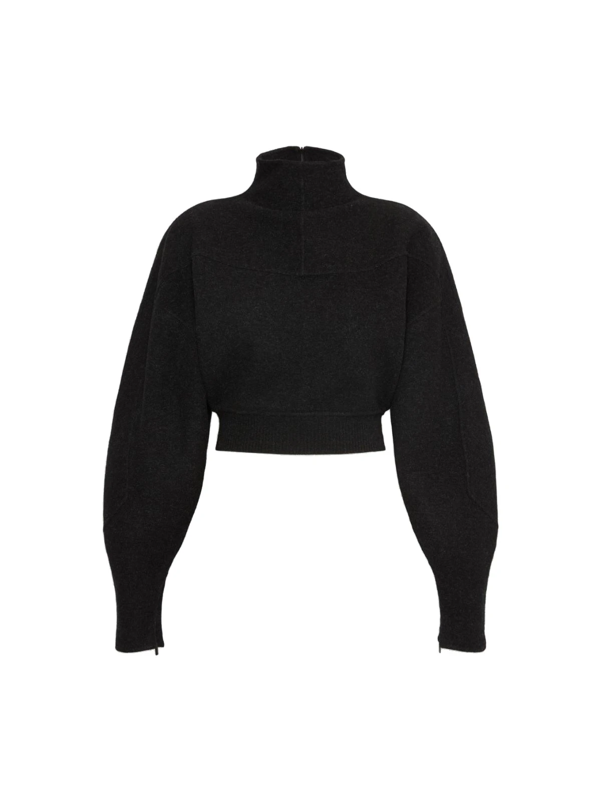Max Mara Armony Cropped Wool and Cashmere Jersey Sweatshirt in Dark Grey Max Mara Armony Cropped Wool and Cashmere Jersey Sweatshirt in Dark Grey | Sweaters | Luxury Shoes