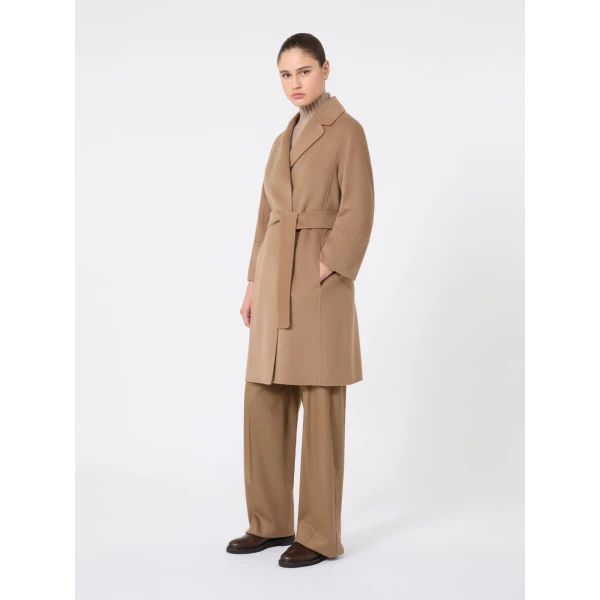 Max Mara Arona Short Double-Faced Wool Coat in Camel | Wool Coat | Luxury Shoes 