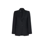 Max Mara Assenzi Single-Breasted Woollen Cloth Jacket in Navy | Blazers | Luxury Shoes 