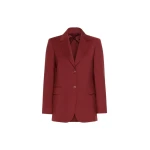 Max Mara Assenzi Single-Breasted Woollen Cloth Jacket in Ruby | Blazers | Luxury Shoes 