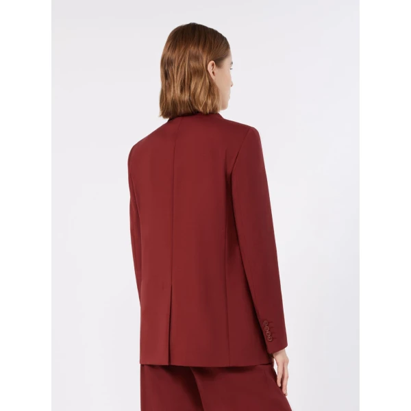 Max Mara Assenzi Single-Breasted Woollen Cloth Jacket in Ruby | Blazers | Luxury Shoes 