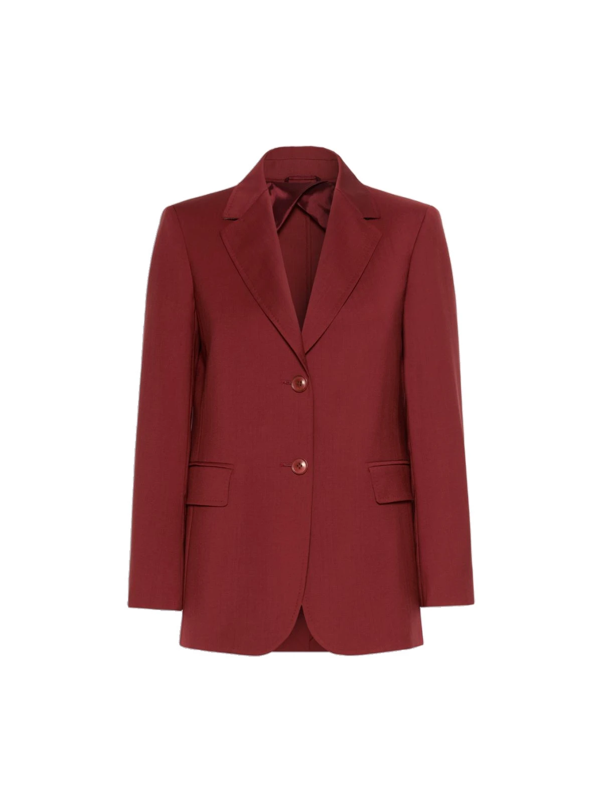 Max Mara Assenzi Single-Breasted Woollen Cloth Jacket in Ruby Max Mara Assenzi Single-Breasted Woollen Cloth Jacket in Ruby | Blazers | Luxury Shoes