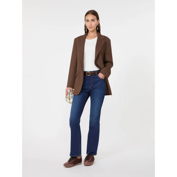 Max Mara Asta Single-Breasted Wool Blazer in Cocoa | Blazers | Luxury Shoes 