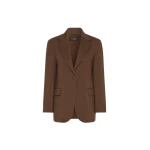 Max Mara Asta Single-Breasted Wool Blazer in Cocoa | Blazers | Luxury Shoes 