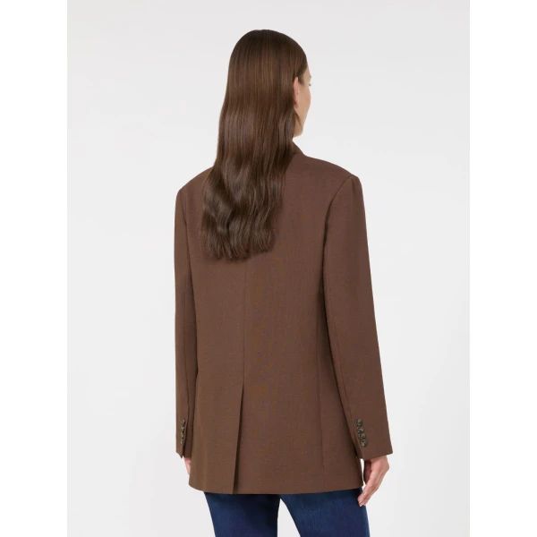 Max Mara Asta Single-Breasted Wool Blazer in Cocoa | Blazers | Luxury Shoes 