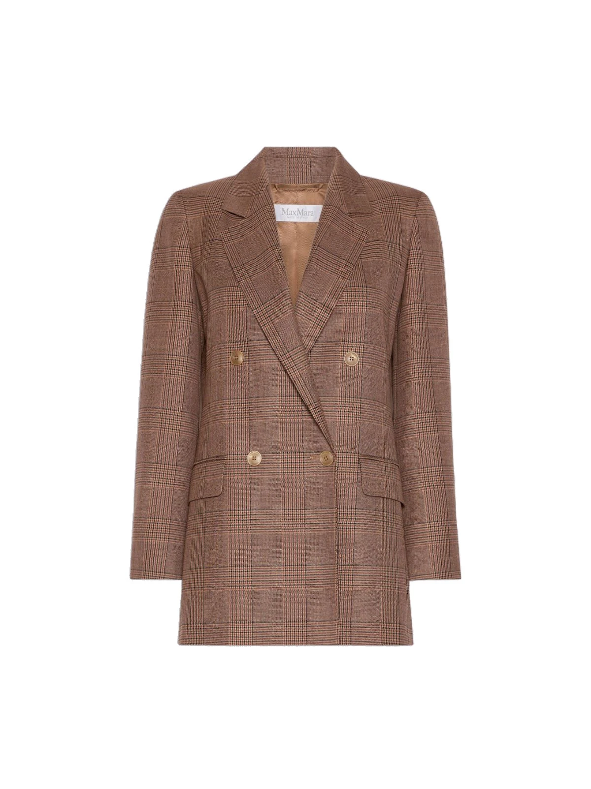 Max Mara Astrale Double-Breasted Glen Plaid Wool Blazer in Camel Max Mara Astrale Double-Breasted Glen Plaid Wool Blazer in Camel | Blazers | Luxury Shoes