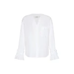 Max Mara Astro Cotton Muslin Shirt in White | Shirts | Luxury Shoes 