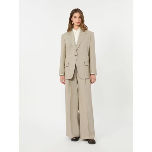 Max Mara Attila Oversized Wool Cloth Blazer in Hazelnut Brown | Blazers | Luxury Shoes 