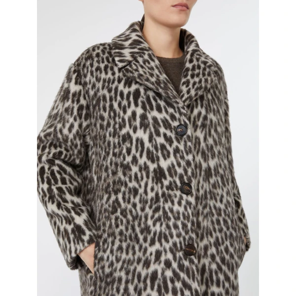 Max Mara Attilia Jacquard Coat in Ecru | Coats | Luxury Shoes 