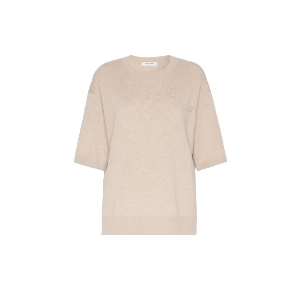 Aurelia Wool Pocket Sweater in Beige