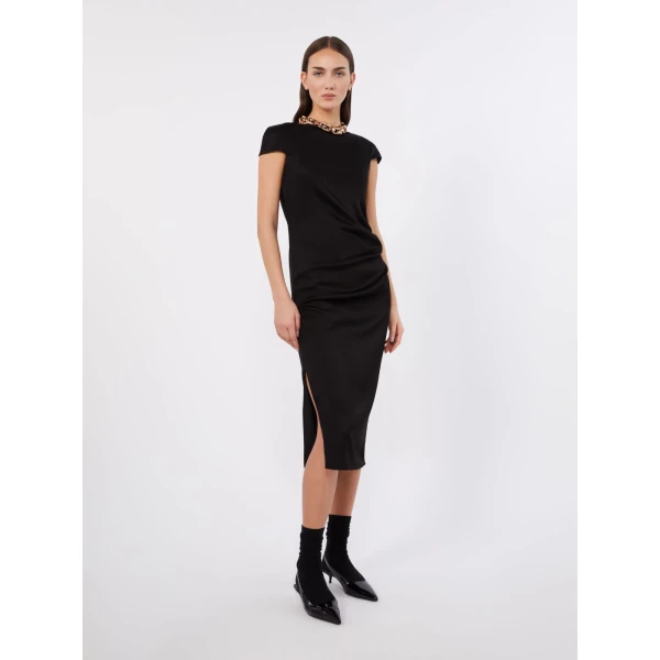 Max Mara Austero Cady Gown in Black | Evening Gowns | Luxury Shoes 