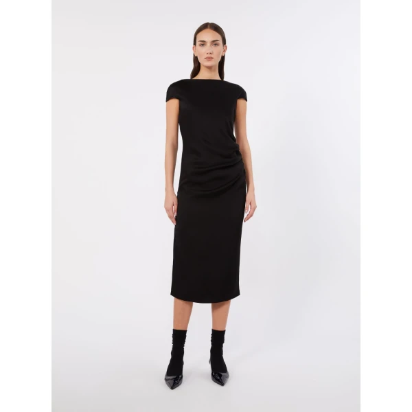 Max Mara Austero Cady Gown in Black | Evening Gowns | Luxury Shoes 
