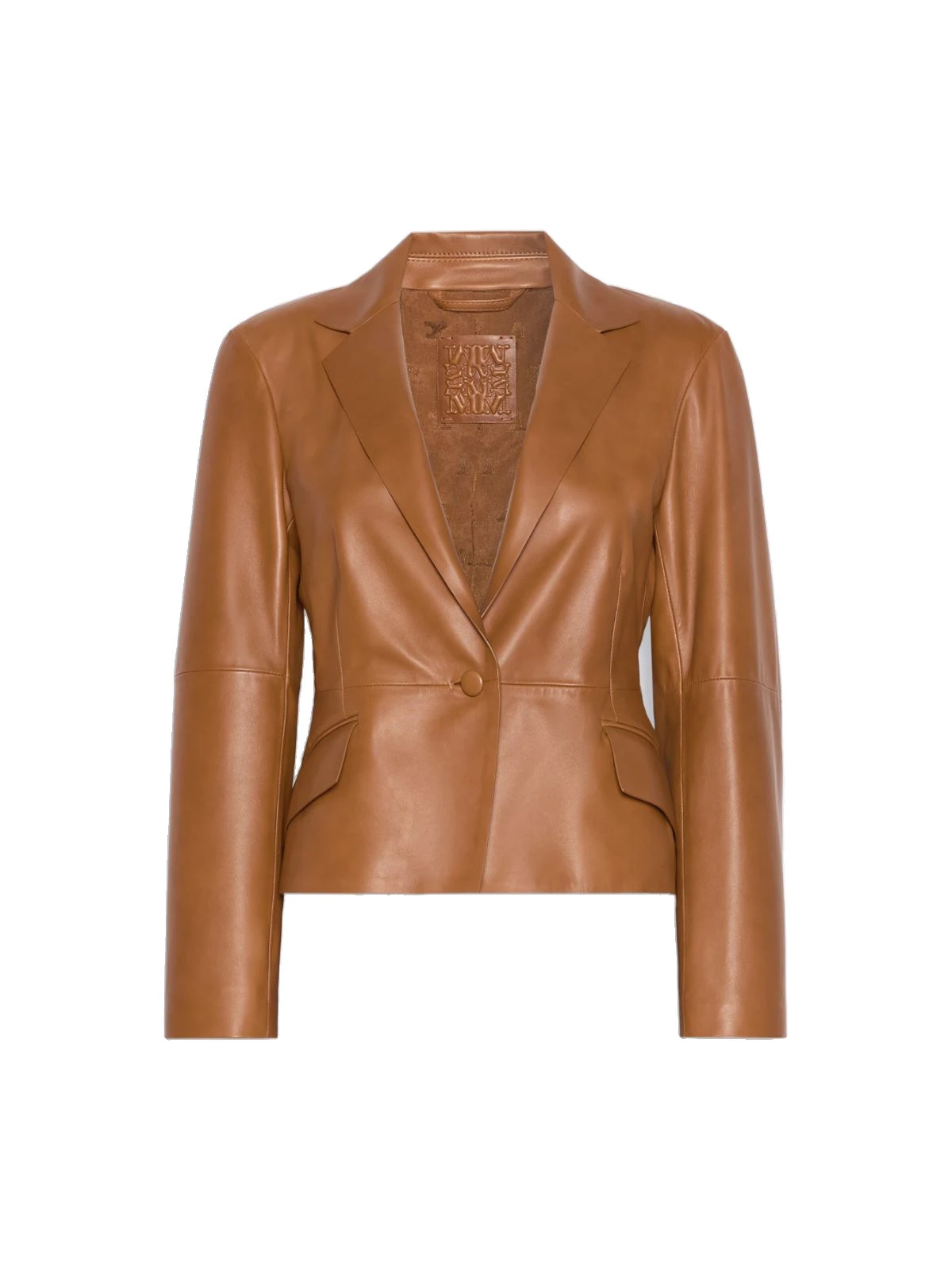 Max Mara Avenue Single-Breasted Nappa Leather Jacket in Tobacco Max Mara Avenue Single-Breasted Nappa Leather Jacket in Tobacco | Leather Jackets | Luxury Shoes