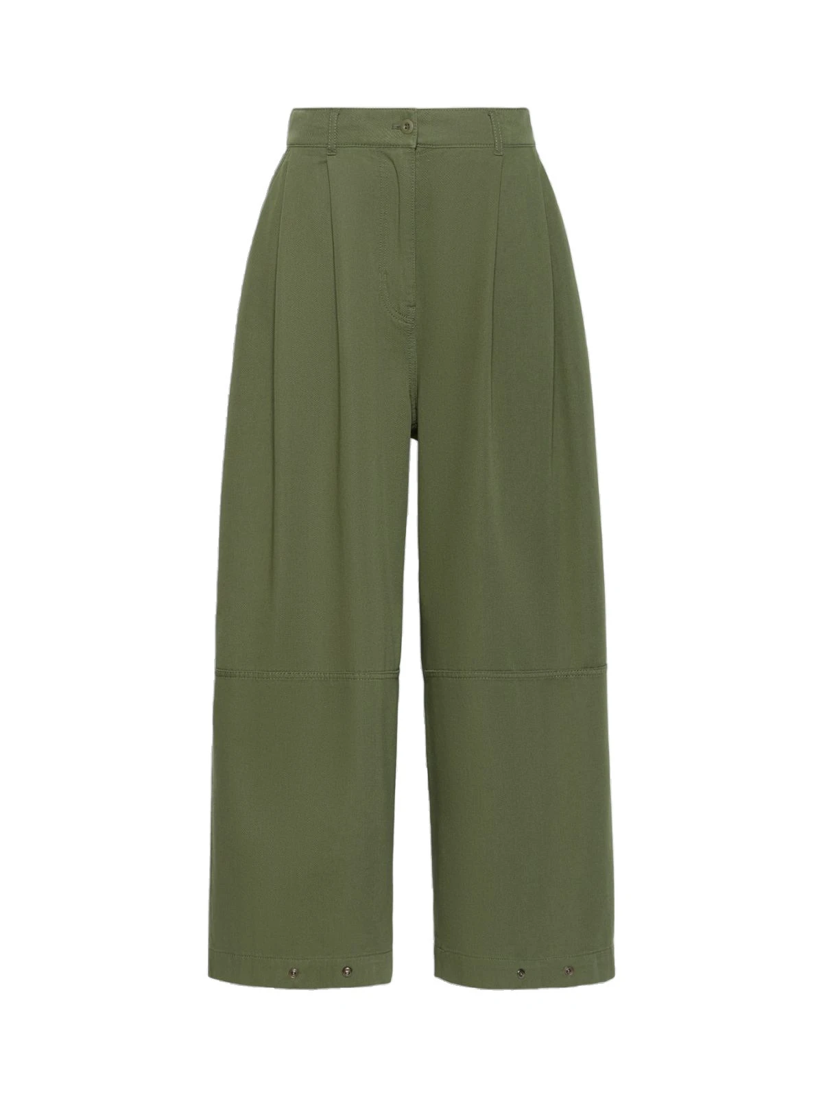 Max Mara Bacca Washed Cotton Wide-Leg Trousers in Khaki Max Mara Bacca Washed Cotton Wide-Leg Trousers in Khaki | Wide leg pants | Luxury Shoes