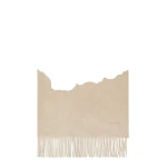 Max Mara Baci Cashmere Logo Stole in Beige | Scarves | Luxury Shoes 