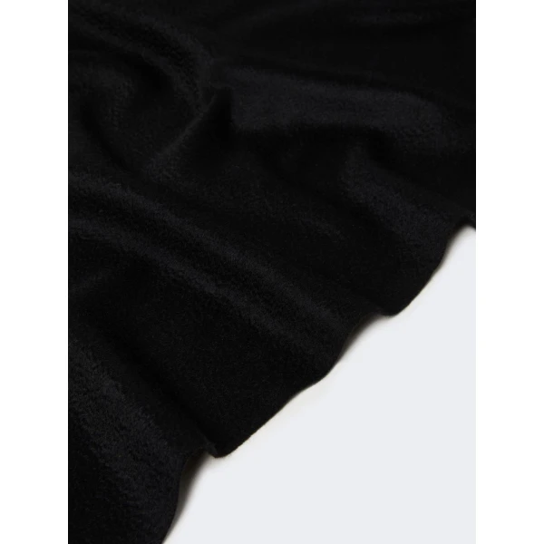 Max Mara Baci Cashmere Logo Stole in Black | Scarves | Luxury Shoes 