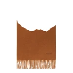 Max Mara Baci Cashmere Logo Stole in Tobacco | Scarves | Luxury Shoes 