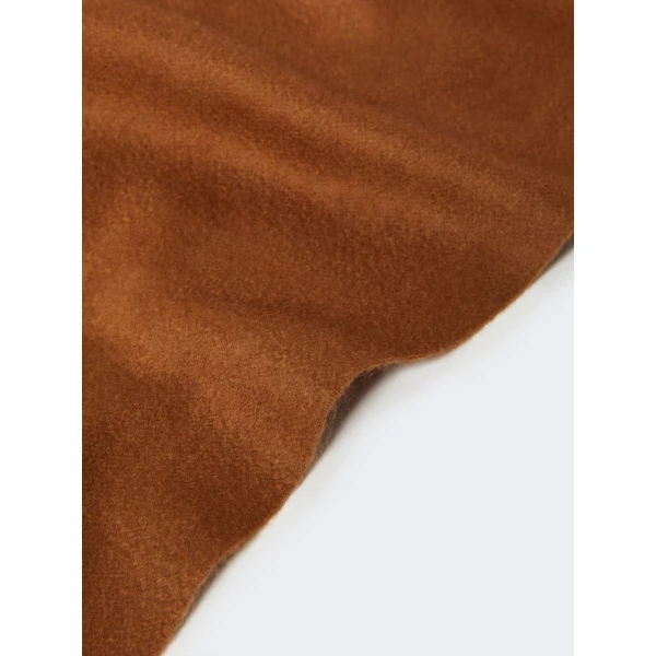 Max Mara Baci Cashmere Logo Stole in Tobacco | Scarves | Luxury Shoes 