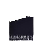 Max Mara Baci Cashmere Logo Stole in Ultramarine | Scarves | Luxury Shoes 