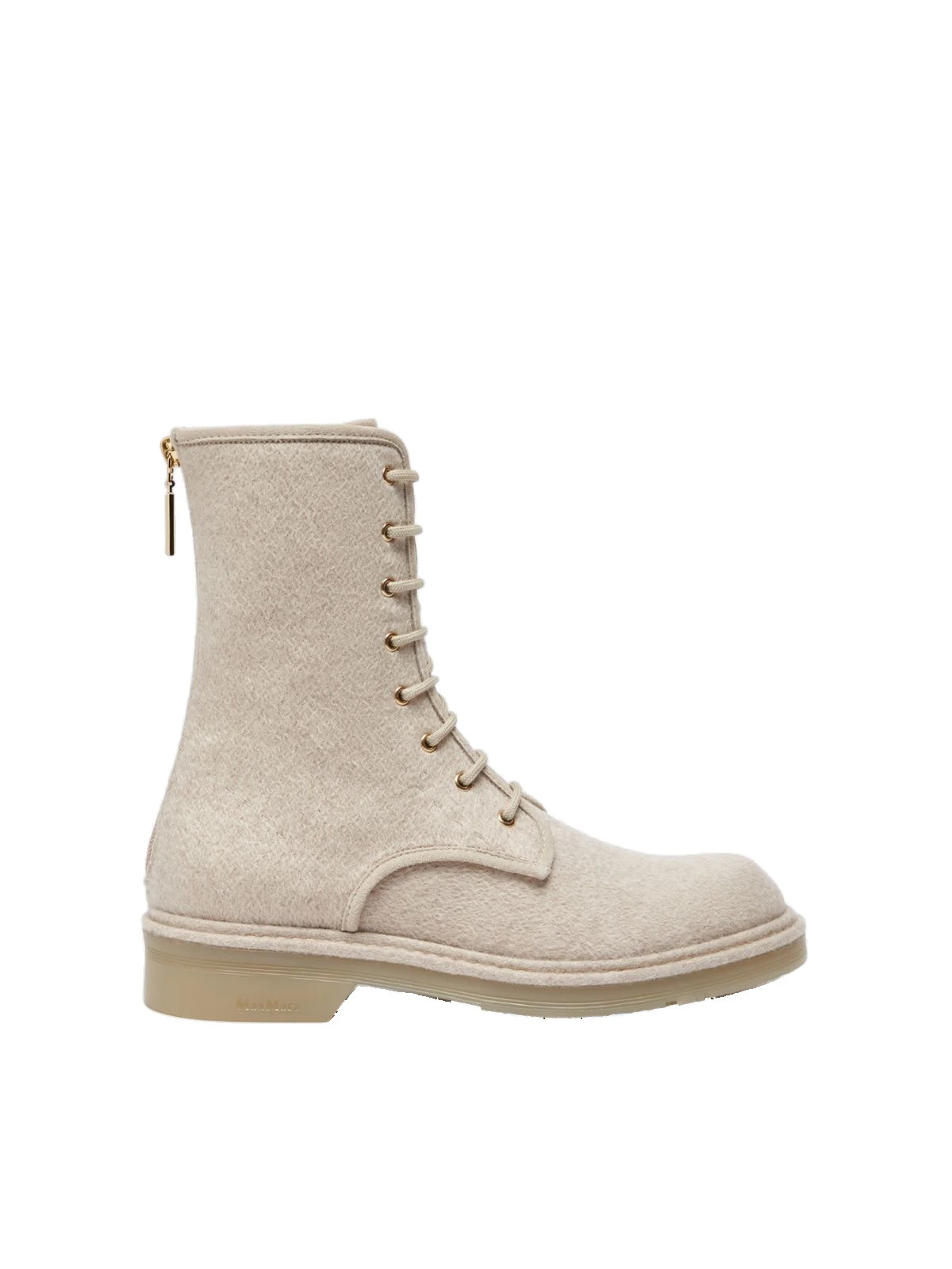 Max Mara Bakerzip Pure Cashmere Combat Boots in Beige Max Mara Bakerzip Pure Cashmere Combat Boots in Beige | Boots | Luxury Shoes