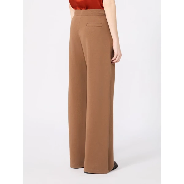 Max Mara Bali Wide-Leg Double Jersey Trousers in Camel | Wide leg pants | Luxury Shoes 