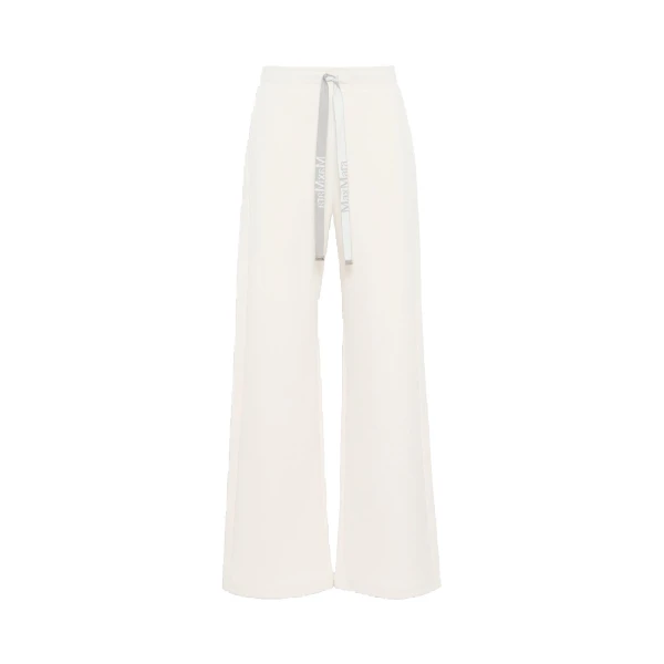 Max Mara Bali Wide-Leg Double Jersey Trousers in Natural | Wide leg pants | Luxury Shoes 