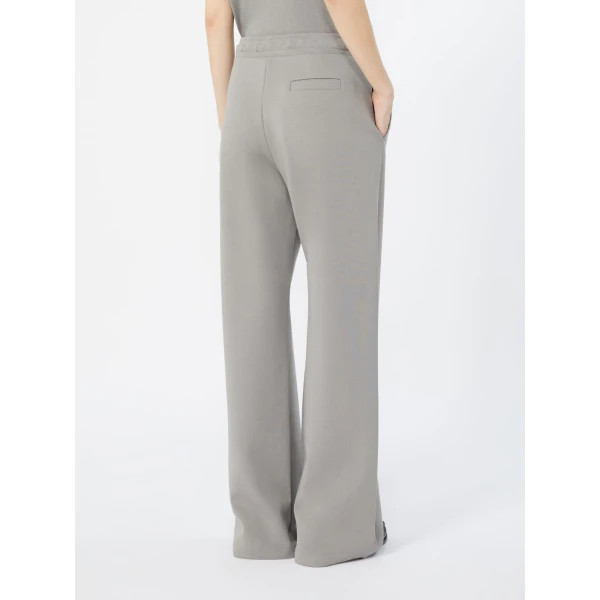 Max Mara Bali Wide-Leg Double Jersey Trousers in Pearl Grey | Wide leg pants | Luxury Shoes 