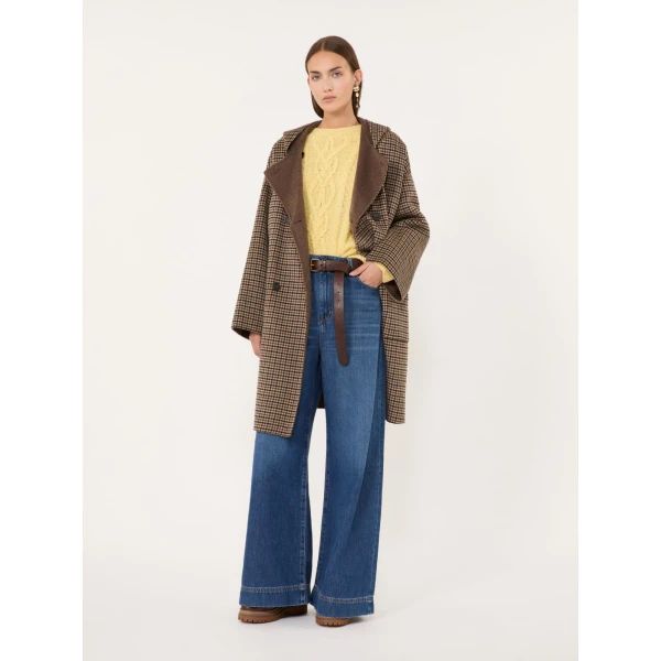 Max Mara Balta Hooded Double Wool Coat in Brown | Wool Coat | Luxury Shoes 