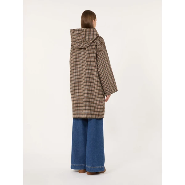 Max Mara Balta Hooded Double Wool Coat in Brown | Wool Coat | Luxury Shoes 