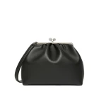 Max Mara Bambola XXL Deer Print Leather Pasticcino Bag in Black | Clutch Bags | Luxury Shoes 