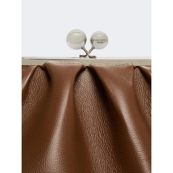 Max Mara Bambola XXL Deer Print Leather Pasticcino Bag in Brown | Clutch Bags | Luxury Shoes 
