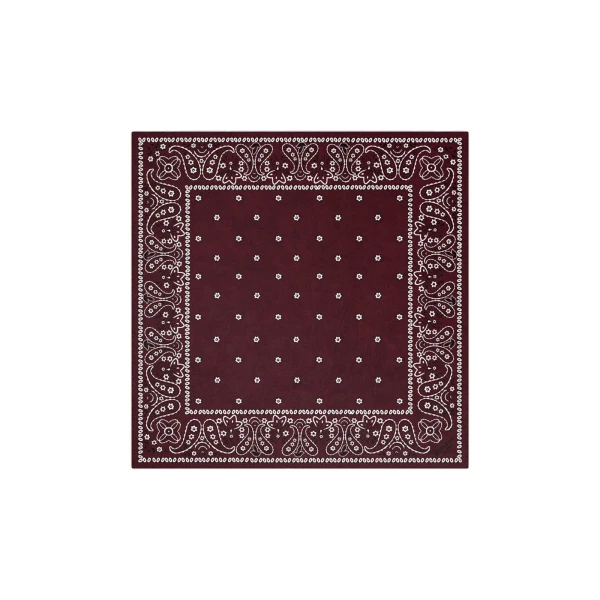 Max Mara Bandanna Print Silk Foulard in Bordeaux | Scarves | Luxury Shoes 