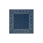 Max Mara Bandanna Print Silk Foulard in Midnight Blue | Scarves | Luxury Shoes 