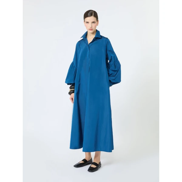 Max Mara Baruffa Taffeta Shirt Dress in Navy | Shirtdress | Luxury Shoes 