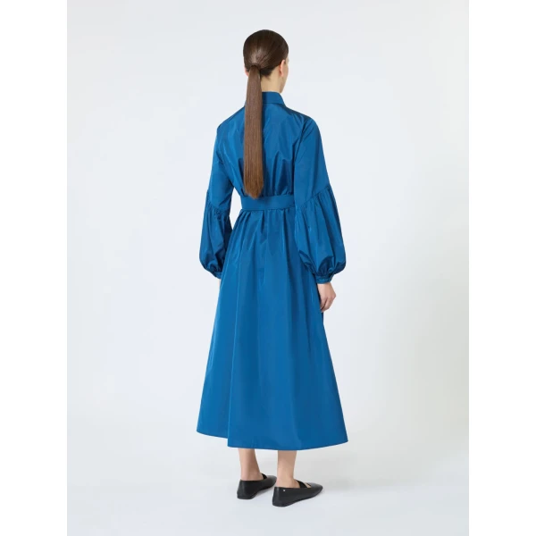 Max Mara Baruffa Taffeta Shirt Dress in Navy | Shirtdress | Luxury Shoes 