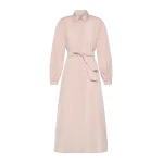 Max Mara Baruffa Taffeta Shirt Dress in Powder Pink | Shirtdress | Luxury Shoes 