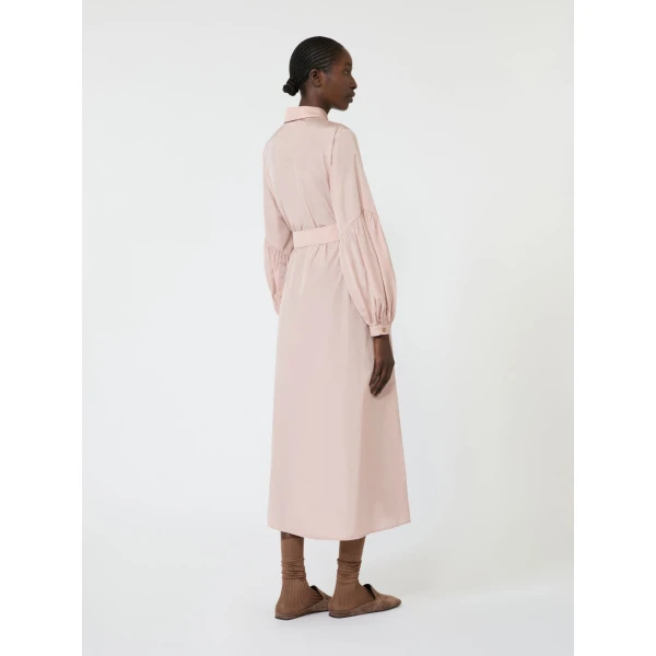 Max Mara Baruffa Taffeta Shirt Dress in Powder Pink | Shirtdress | Luxury Shoes 