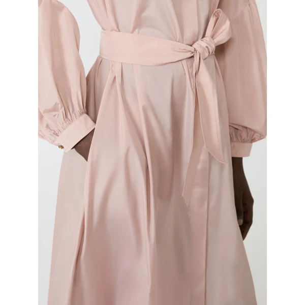 Max Mara Baruffa Taffeta Shirt Dress in Powder Pink | Shirtdress | Luxury Shoes 