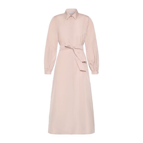 Max Mara Baruffa Taffeta Shirt Dress in Powder Pink | Shirtdress | Luxury Shoes 