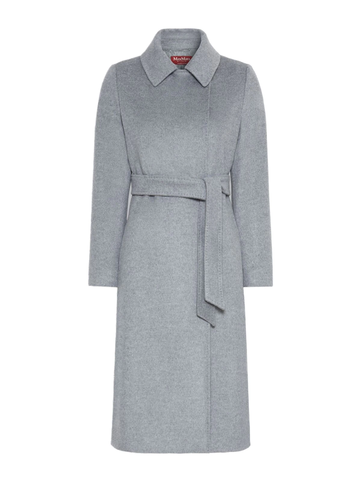 Max Mara Bcollag Double-Breasted Belted Wool Coat in Medium Grey Max Mara Bcollag Double-Breasted Belted Wool Coat in Medium Grey | Wool Coat | Luxury Shoes