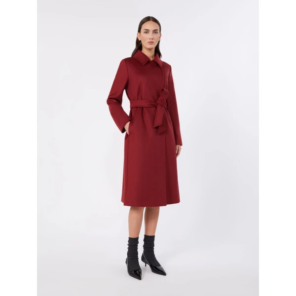 Max Mara Bcollag Double-Breasted Wool Coat in Ruby | Wool Coat | Luxury Shoes 