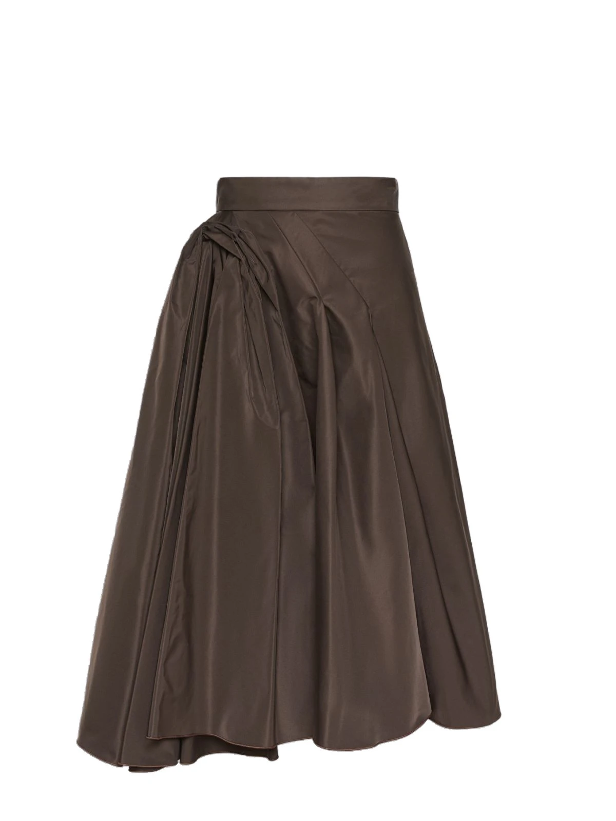 Max Mara Benda Silk-Blend Midi Skirt in Dark Brown Max Mara Benda Silk-Blend Midi Skirt in Dark Brown | Midi Skirts | Luxury Shoes