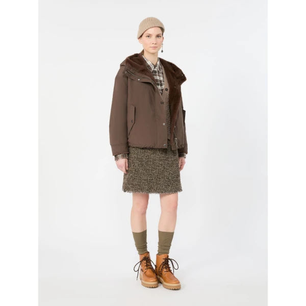 Max Mara Berlina Checked Flannel Shirt in Brown | Shirts | Luxury Shoes 