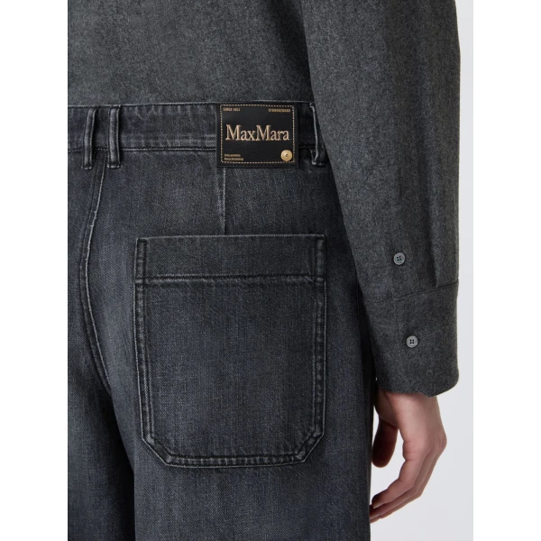 Max Mara Berlina Straight-Fit Cotton Denim Jeans in Black | Denim | Luxury Shoes 