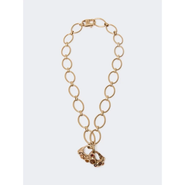 Max Mara Bermuda Charm Chain Necklace in Gold | Necklace | Luxury Shoes 