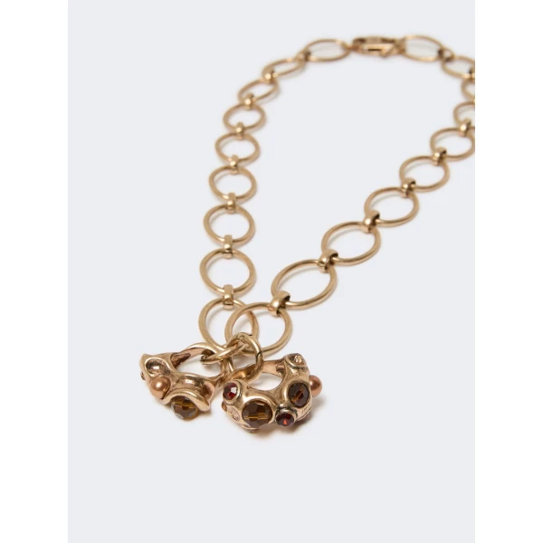Max Mara Bermuda Charm Chain Necklace in Gold | Necklace | Luxury Shoes 